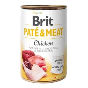 Brit Care Pate & Meat — консервований корм для собак з куркою 400г
