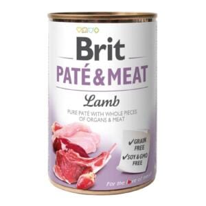Brit Care Pate & Meat з ягням — вологий корм для собак 400г