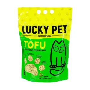 Пакет з туалетним наповнювачем для котів Tofu від Lucky Pet.