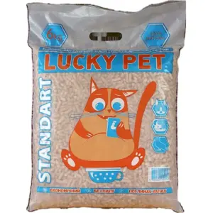 Lucky Pet Стандарт — деревний наповнювач для котів 6 кг (2 шт)