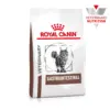 Пакет корму для котів Royal Canin Gastrointestinal з зображенням кота.