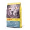 Пакет корму для котів Josera з зображенням кота на передній стороні.