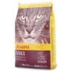 Пакет корму для котів Josera Senior з зображенням кота на передній стороні.