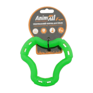 Тренувальний снаряд для собак зеленого кольору на упаковці.