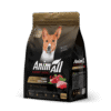 Пакет сухого корму для собак AnimAll з інгредієнтами індички та ягняти.