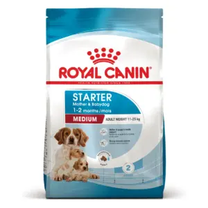 Пакет корму для собак Royal Canin Starter для матері та цуценят віком 1-2 місяці.