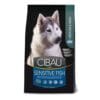 Пакет сухого корму для собак Cibau з зображенням собаки породи хаскі.