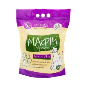 Наповнювач Мафін Преміум з ароматом лаванди 4 кг — бентоніт