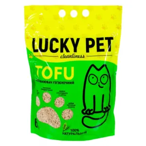 Lucky Pet Tofu — гіпоалергенний наповнювач для котячого туалету, 6 л