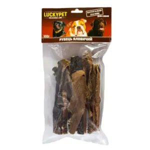 Lucky Pet Рубець — натуральні ласощі для собак, сушений яловичий рубець 100г