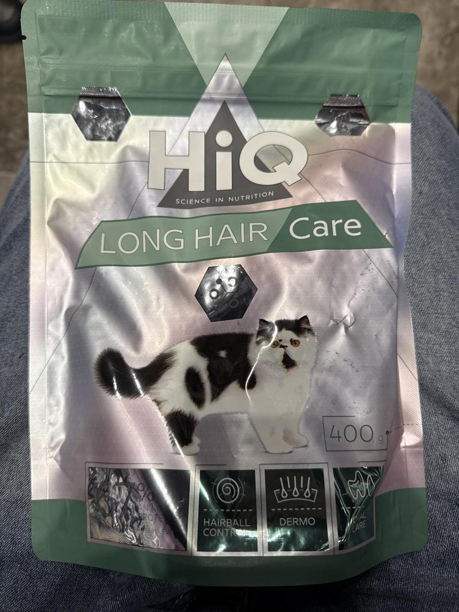 Корм для котів HiQ Long Hair Care Пакет корму для котів з довгою шерстю марки HiQ.