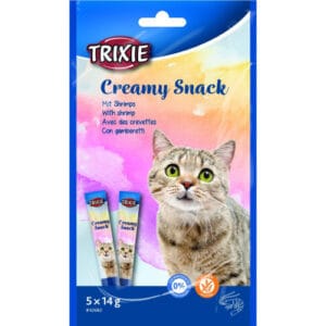 Ласощі Trixie Creamy Snacks з тунцем і креветками для котів 5х14г