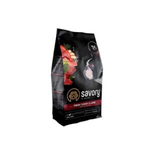 SAVORY сухий корм для собак малих порід з ягням та індичкою 1 кг