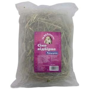 Сіно люцерни Мій Пухнастик 450г — відбірне сіно для гризунів