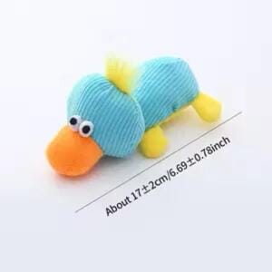 Іграшка для собак Синя качка — м'яка пищалка для ігор і тренувань