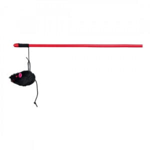 Іграшка для котів Мишка на вудочці 50 см — інтерактивна забавка