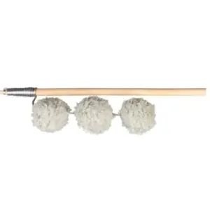 Паличка з трьома плюшевими м'ячиками 35 см — іграшка для собак