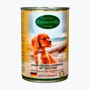 Baskerville Консерви для собак з півнем, рисом та цукіні 400г