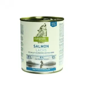 ISEGRIM Salmon with Millet — вологий корм для собак з лососем 800г