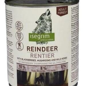 ISEGRIM Reindeer Pure — вологий корм з олениною, ожиною та грибами 800г