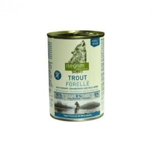 ISEGRIM Trout — вологий корм для собак з форелею, пастернаком та клюквою 800г