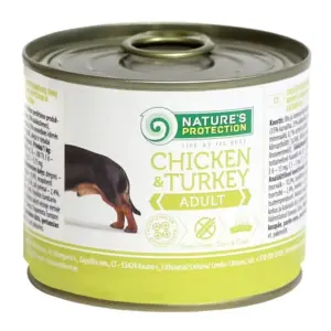Natures Protection Adult Chicken&Turkey — вологий корм для собак 200г