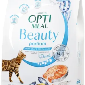 OPTIMEAL Beauty Podium — сухий корм для дорослих котів з морепродуктами
