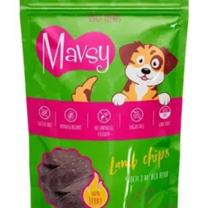 MAVSY Чіпси з м'яса ягня — натуральні ласощі для собак, 100 г