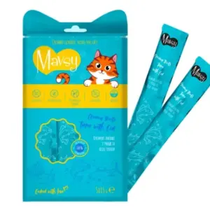MAVSY Creamy Treats — рідкі ласощі з тунцем та тріскою для котів