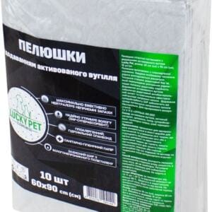 Пелюшки Lucky Pet з активованим вугіллям 60x90 см — 10 шт