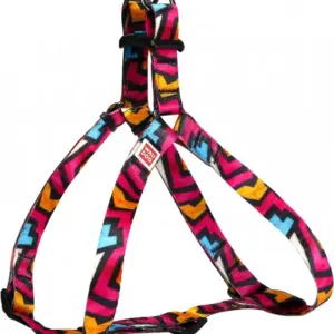 Шлея WAUDOG Nylon з QR паспортом Графіті 25мм 60-85см для собак