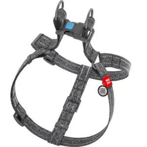 WAUDOG Re-cotton L — шлея з QR паспортом, світловідбиваюча, сіра