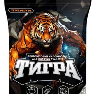 Бентонітовий наповнювач ТИГРА 5л — гранульований для котів