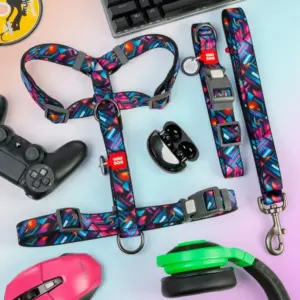 Повідець WAUDOG Nylon Нескінченні світи 25мм 122см для собак L-XXL