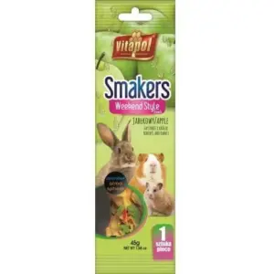 ВІТАПУЛ Вікенд Стиль — мінеральна колба з яблуком для гризунів 45г