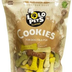 LOLOPETS Бісквітне печиво кісточки MIX M для собак 350г