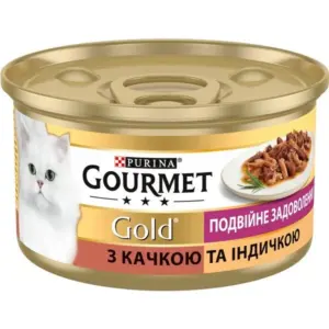 Gourmet Gold — вологий корм з качкою та індичкою для дорослих котів 85г