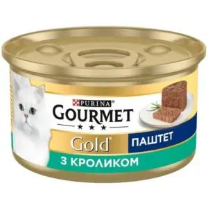 GOURMET GOLD Мус з кроликом — вологий корм для дорослих котів 85г
