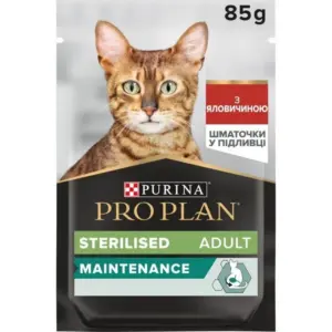 PRO PLAN Sterilised Nutrisavour — вологий корм з яловичиною для стерилізованих котів 85г
