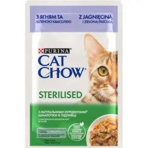 CAT CHOW Sterilized — вологий корм з ягням для стерилізованих котів