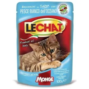 MONGE LECHAT — вологий корм з океанічною рибою для дорослих котів 100 г