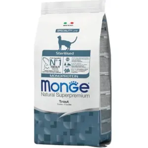 MONGE CAT MONOPROTEIN STERILISED форель — корм для стерилізованих котів