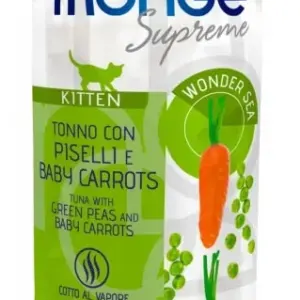 MONGE CAT WET KITTEN — вологий корм для кошенят з тунцем, горошком та морквою 80 г