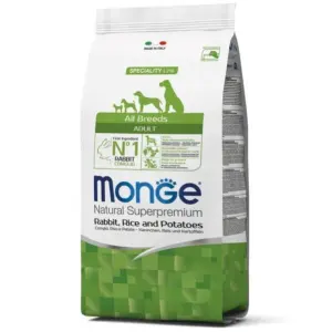 MONGE DOG ALL BREEDS ADULT — сухий корм з кроликом, рисом та картоплею