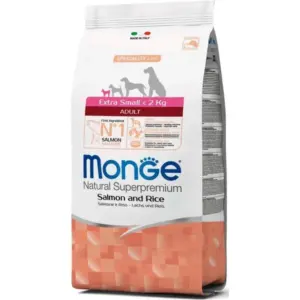 MONGE DOG EXTRASMALL ADULT з лососем та рисом — корм для мініатюрних порід