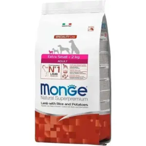 MONGE DOG EXTRA SMALL ADULT — сухий корм з ягням та рисом для мініатюрних собак