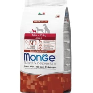 MONGE DOG MINI ADULT — сухий корм з ягням, рисом і картоплею