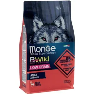 MONGE DOG BWILD LOW GRAIN — сухий корм з олениною для собак 2,5 кг