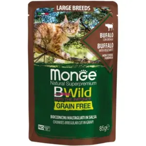 MONGE BWILD GRAIN FREE — вологий корм з буйволом для кошенят