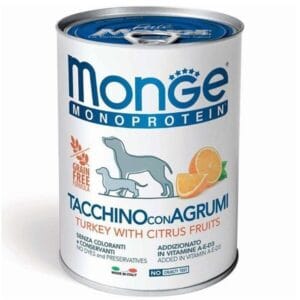MONGE DOG FRUIT MONOPROTEIN — сухий корм з індичкою та цитрусовими